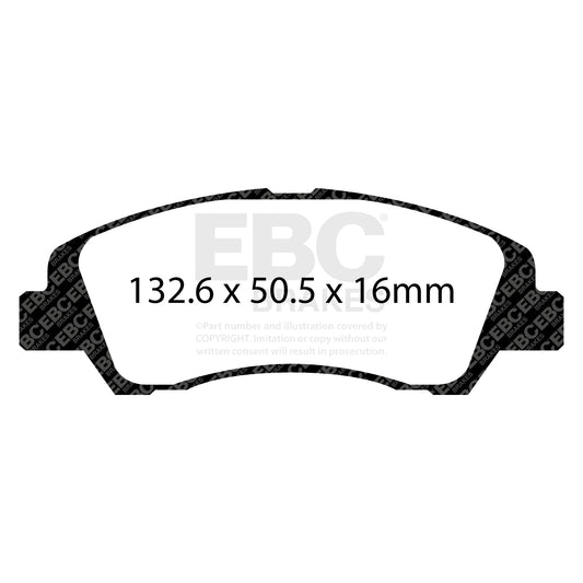 EBC Zestaw klocków hamulcowych ULTIMAX2 przód Hyundai 58101-B9A70