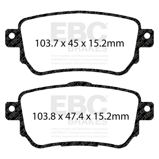 EBC Zestaw klocków hamulcowych ULTIMAX2 tył Nissan Renault 440603981R
