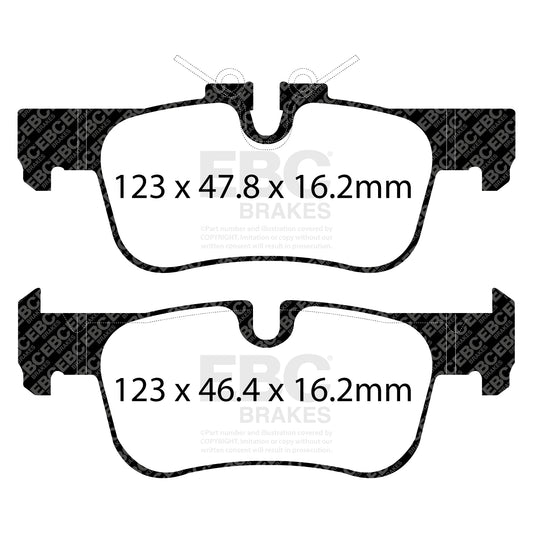EBC Zestaw klocków hamulcowych ULTIMAX2 tył BMW Mini 34216859917