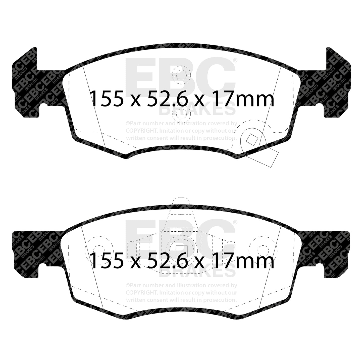 EBC YELLOWSTUFF Front Brake Pad Set Opel Vauxhall 95517028
