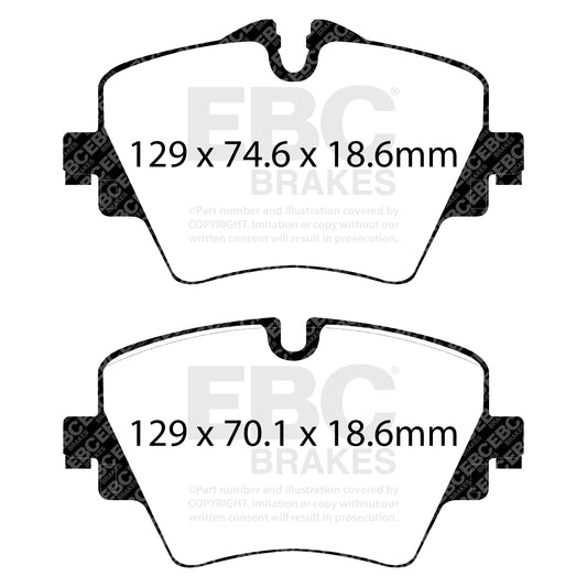 EBC REDSTUFF Brake Pad Set front BMW Toyota