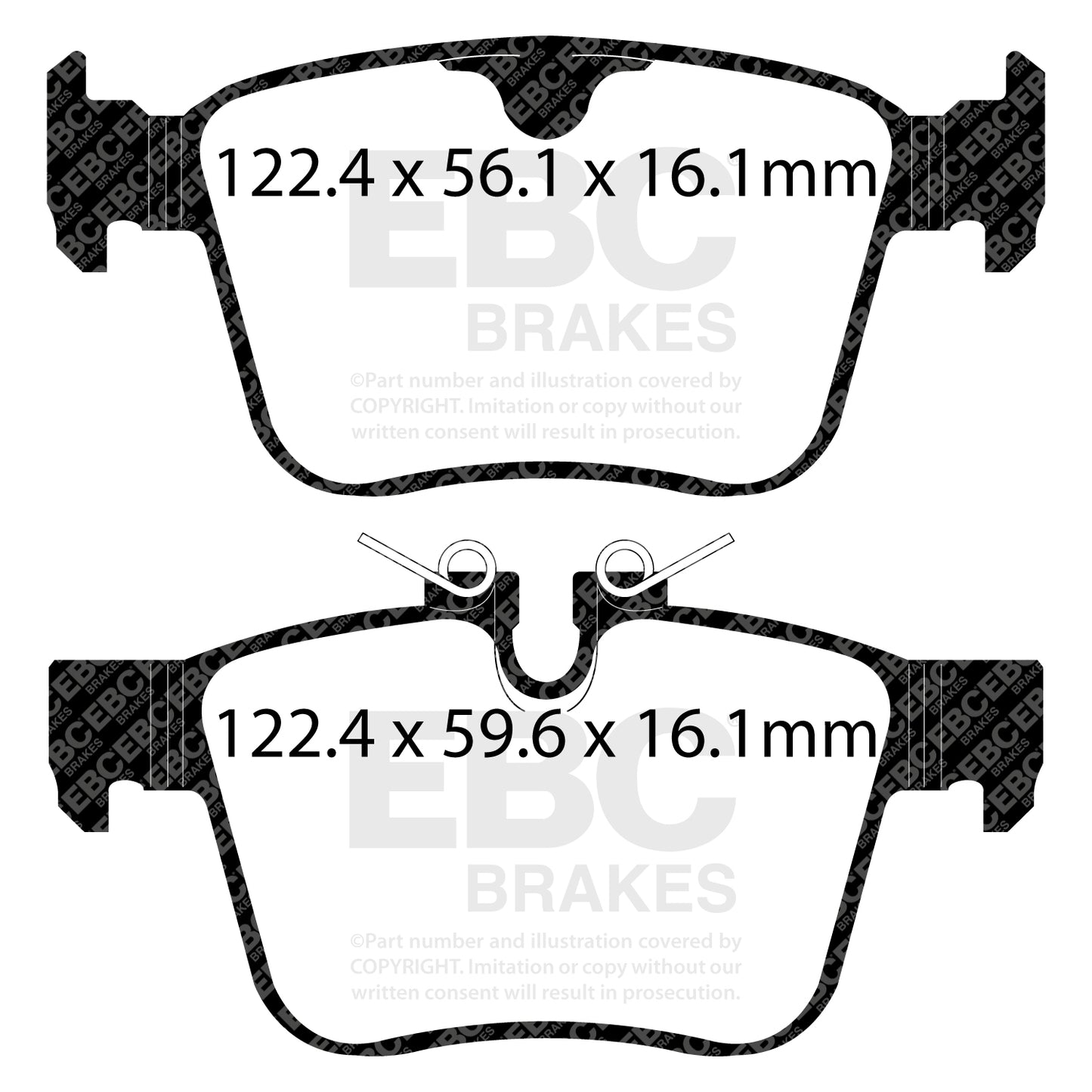 EBC ULTIMAX2 Brake Pad Set Rear Jaguar Land Rover Levc Volvo