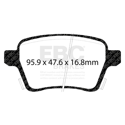 EBC Zestaw klocków hamulcowych ULTIMAX2 tył Opel Vauxhall Commercial