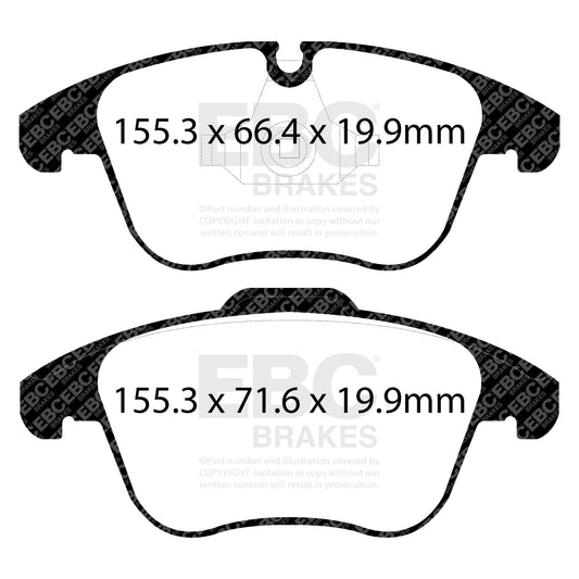 EBC ULTIMAX2 Brake Pad Set front Jaguar MG T4N13433 T4N9759