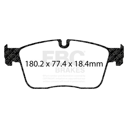 EBC Zestaw klocków hamulcowych GREENSTUFF przód Jaguar T2H16147 T2H7448