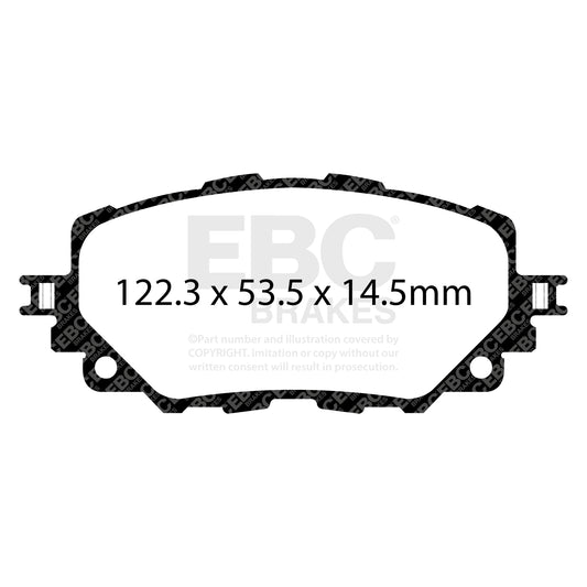 EBC Zestaw klocków hamulcowych GREENSTUFF przód Fiat Mazda NAYJ-33.28.ZA
