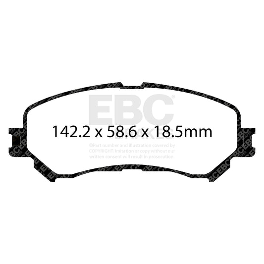 EBC Zestaw klocków hamulcowych GREENSTUFF przód Renault 41060-6124R
