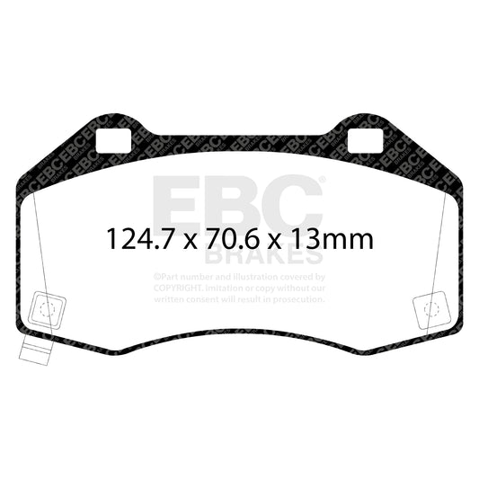 EBC Zestaw klocków hamulcowych GREENSTUFF przód Abarth Mazda NAYF-33-28Z