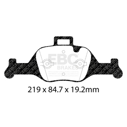 EBC Zestaw klocków hamulcowych GREENSTUFF przód BMW 34116875396 34116883470