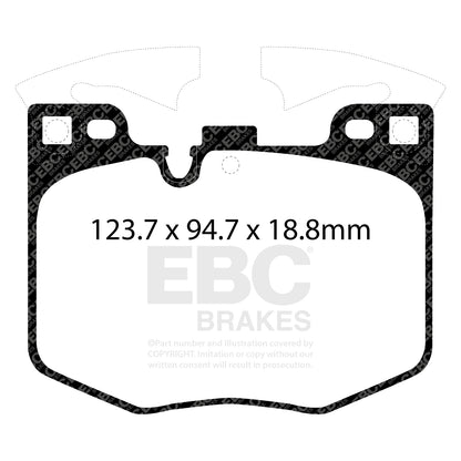 EBC Zestaw klocków hamulcowych YELLOWSTUFF przód BMW Toyota 34108844368
