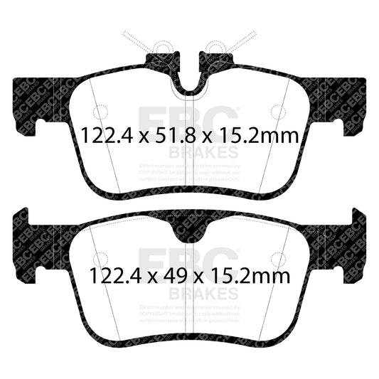 EBC ULTIMAX2 Brake Pad Set Rear Volvo 2256801 31423653