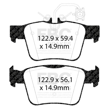 EBC YELLOWSTUFF Rear Brake Pads Set Alfa Romeo Maserati