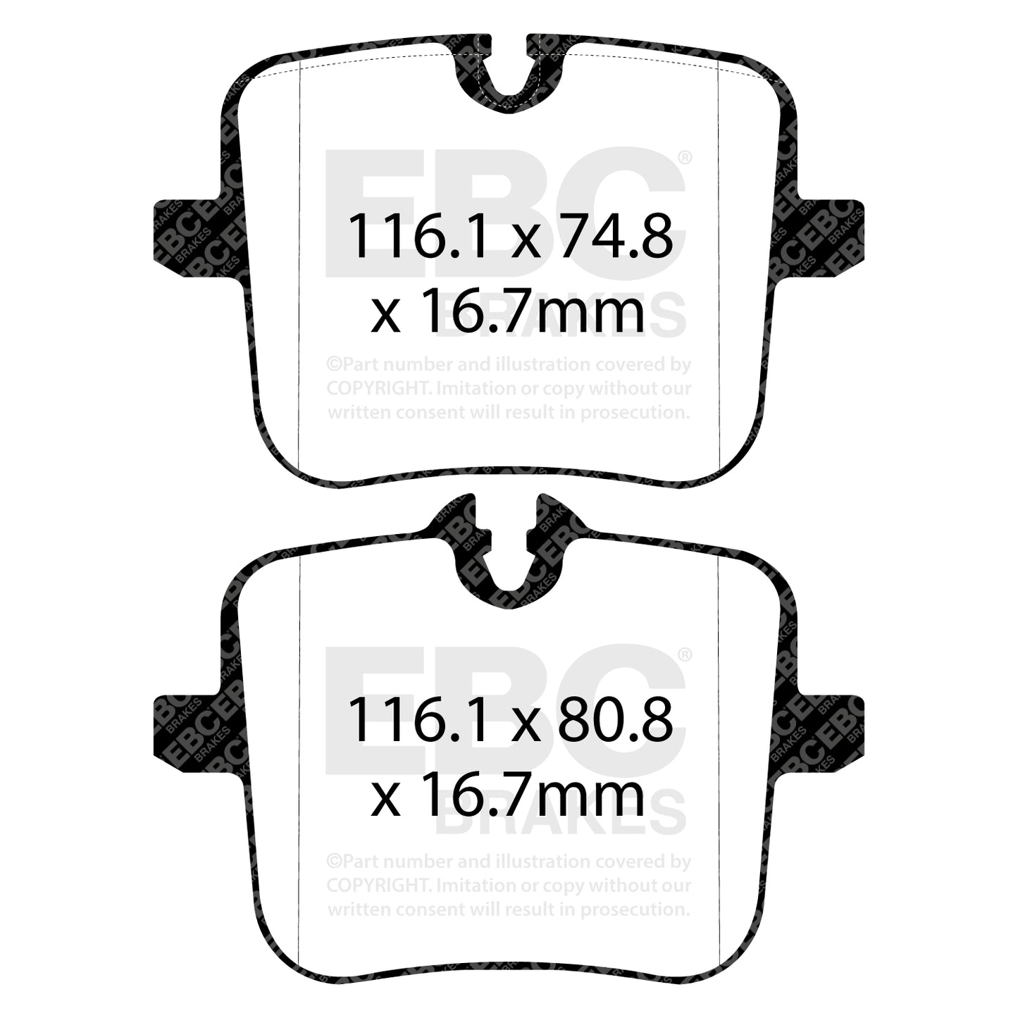EBC YELLOWSTUFF Rear Brake Pad Set BMW Rolls Royce 34207883269