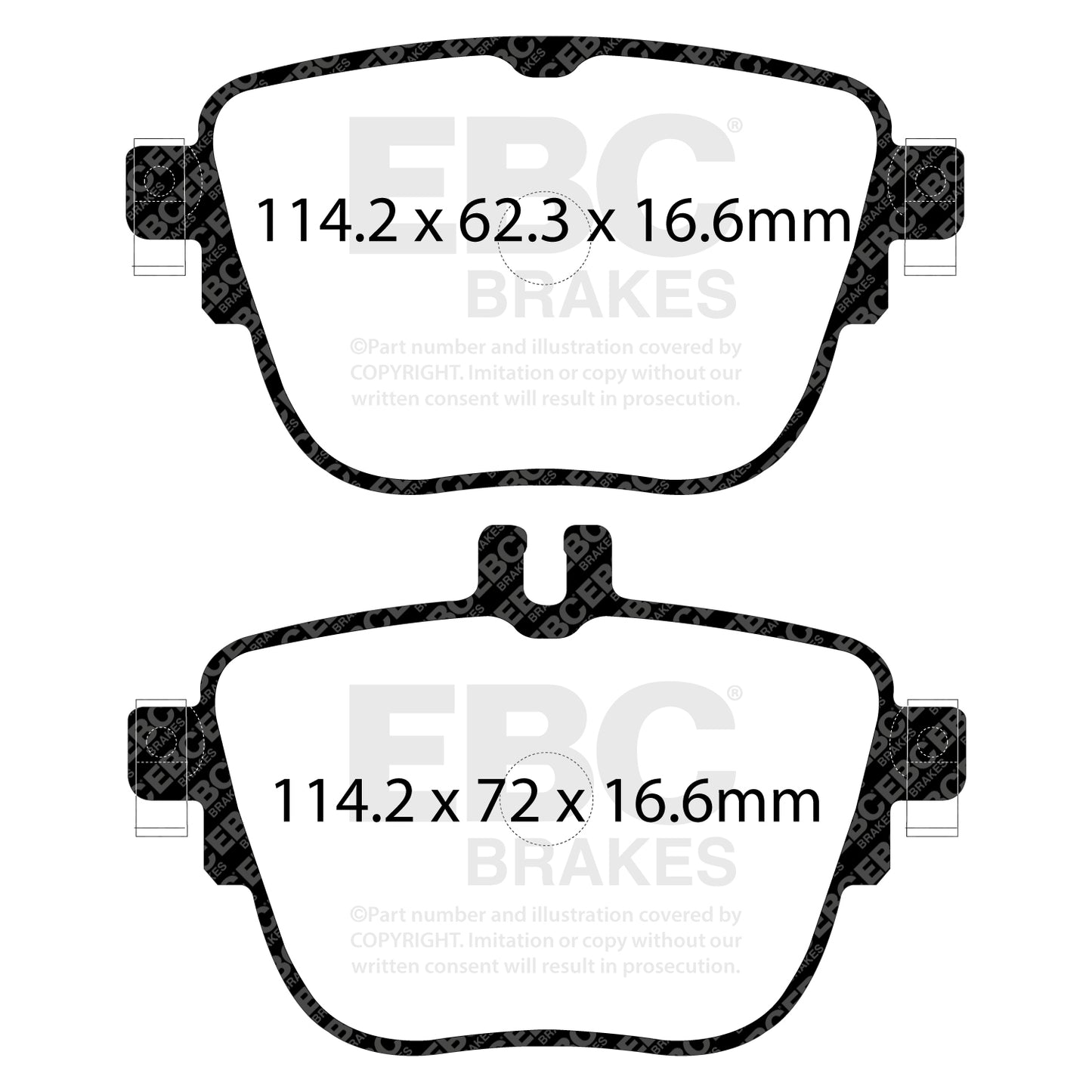EBC Zestaw klocków hamulcowych YELLOWSTUFF tył Mercedes-Benz 4206200 4545C4
