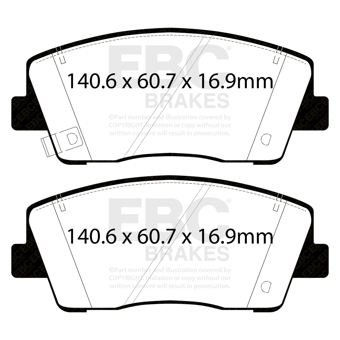 EBC YELLOWSTUFF Front Brake Pad Set Genesis Kia
