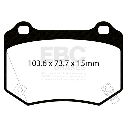 EBC REDSTUFF Rear Brake Pad Set Subaru
