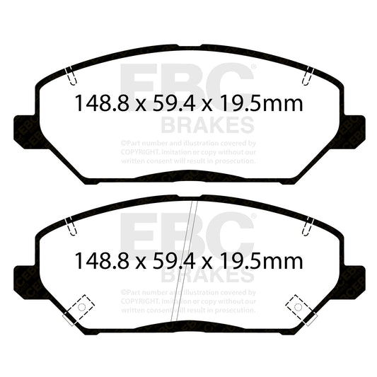 EBC ULTIMAX2 Front Brake Pad Set Hyundai Kia