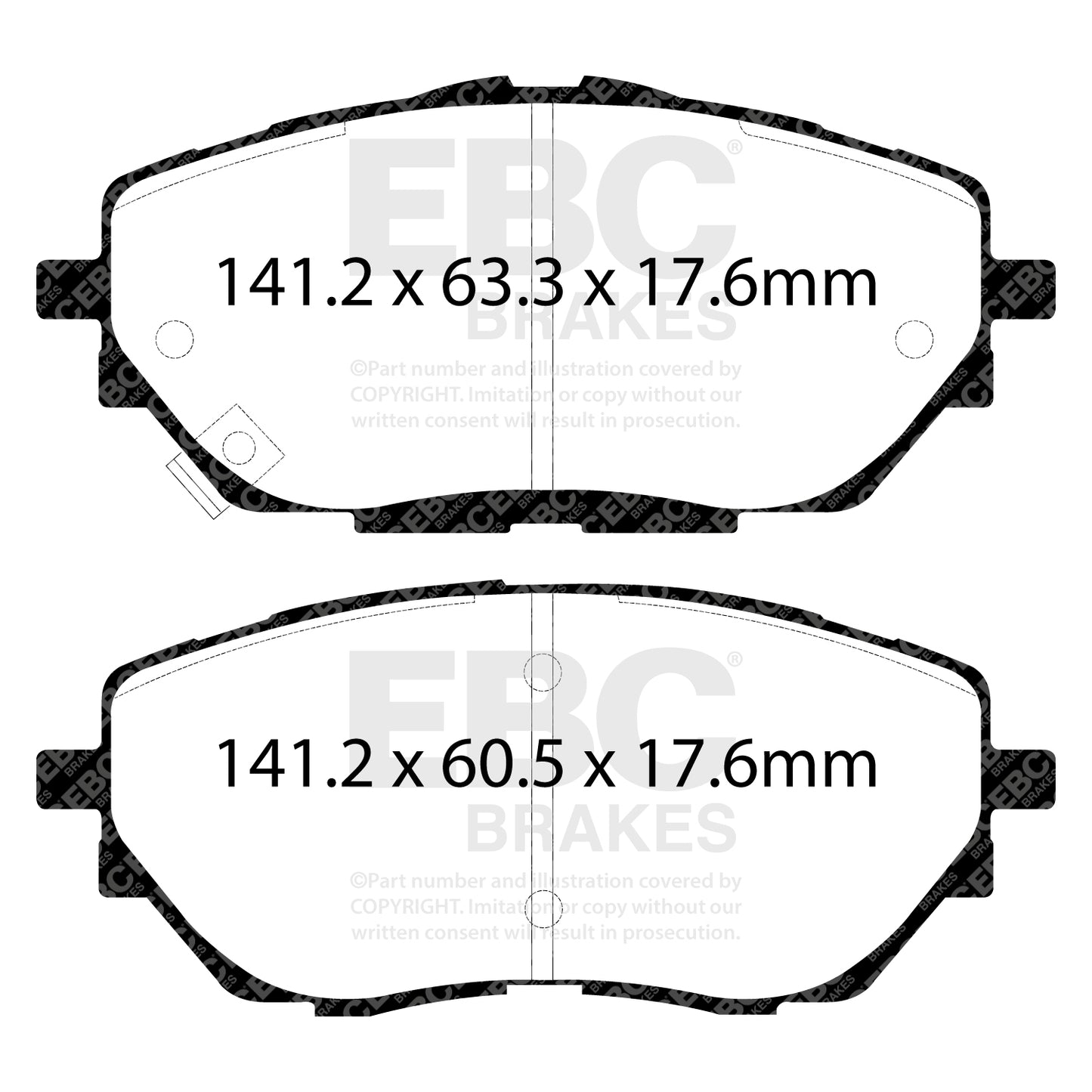 EBC YELLOWSTUFF Front Brake Pad Set Toyota