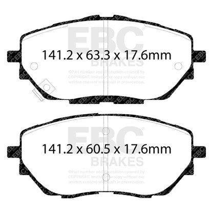 EBC YELLOWSTUFF Front Brake Pad Set Toyota