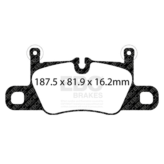 EBC REDSTUFF Rear Brake Pad Set Porsche