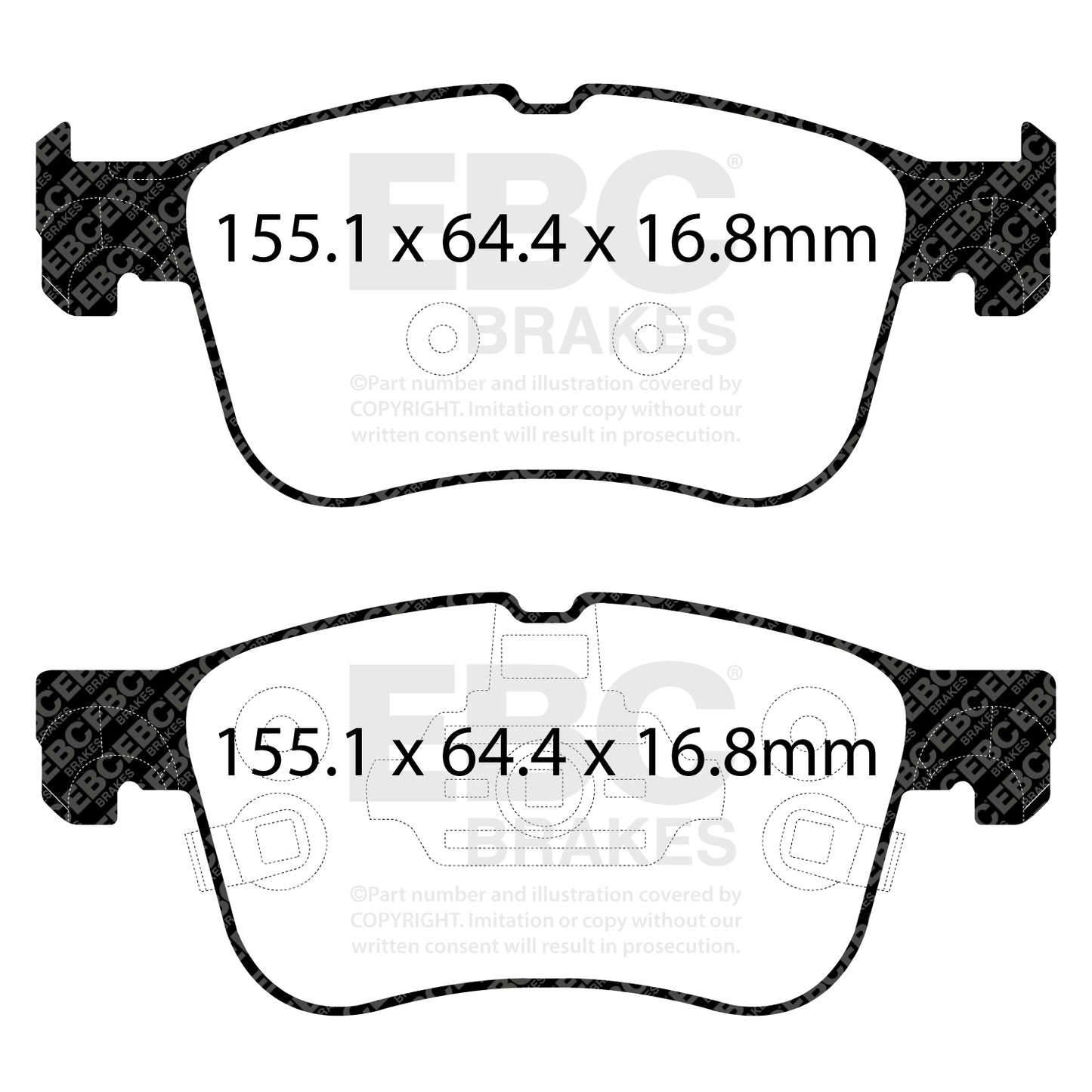 EBC ULTIMAX2 Brake Pad Set Front Ford 13.0460-7347.2 2209149