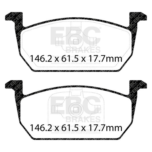 EBC ULTIMAX2 Brake Pad Set front Audi Seat Skoda Volkswagen