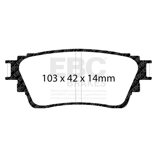 EBC ULTIMAX2 Rear Brake Pad Set Mitsubishi