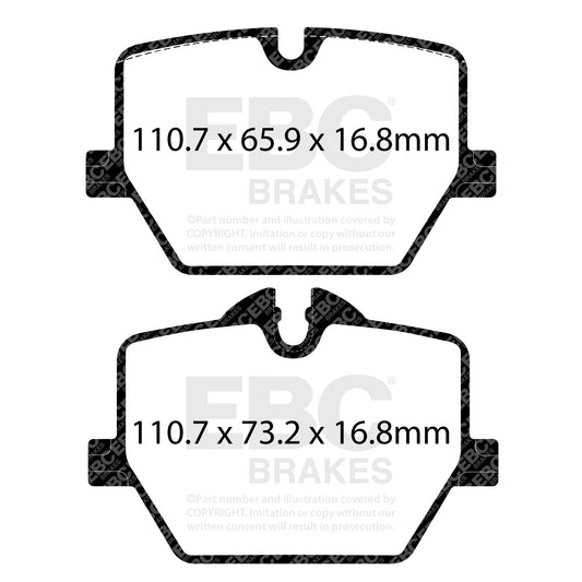 EBC REDSTUFF Rear Brake Pads Set BMW Toyota