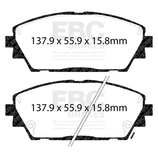 EBC GREENSTUFF Front Brake Pad Set Mazda