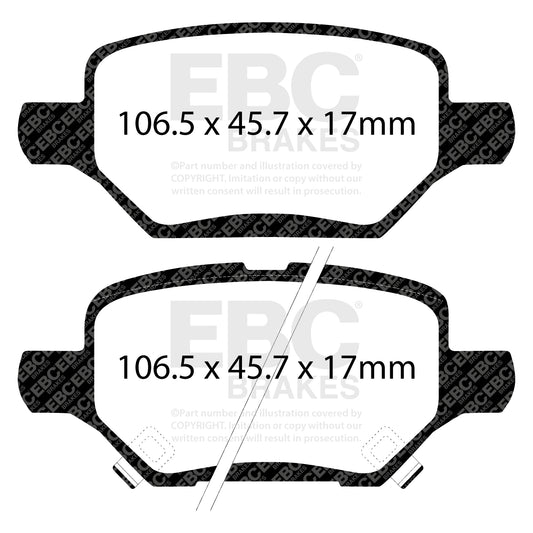 EBC ULTIMAX2 Rear Brake Pad Set Opel Vauxhall