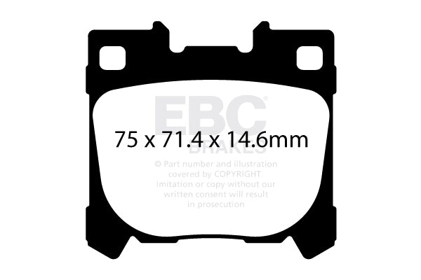 EBC BLUESTUFF NDX Rear Brake Pad Set Toyota