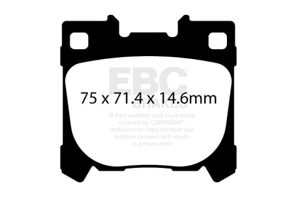 EBC BLUESTUFF NDX Rear Brake Pad Set Toyota