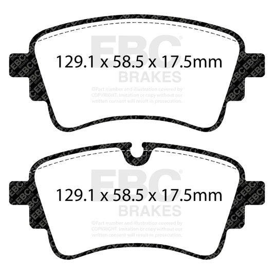 EBC ULTIMAX2 Rear Brake Pad Set Audi