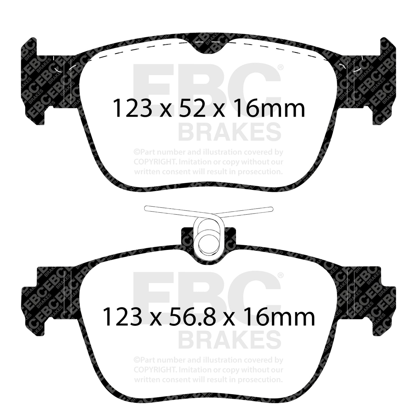 EBC ULTIMAX2 Brake Pad Set Rear Audi Cupra Ford Commercial Seat