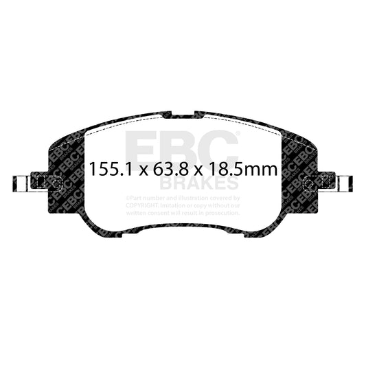 EBC GREENSTUFF Brake Pad Set front Alfa Romeo Citroen DS Fiat
