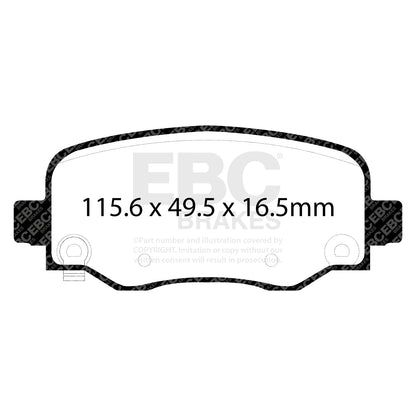 EBC Zestaw klocków hamulcowych ULTIMAX2 tył Jeep 68225301AA 68225301AB