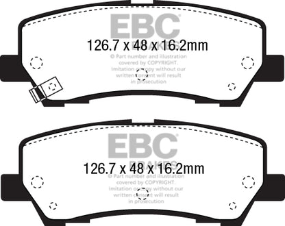 EBC Zestaw klocków hamulcowych YELLOWSTUFF tył Ford