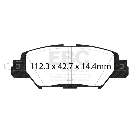 EBC ULTIMAX2 Rear Brake Pad Set Mazda KAY02648Z