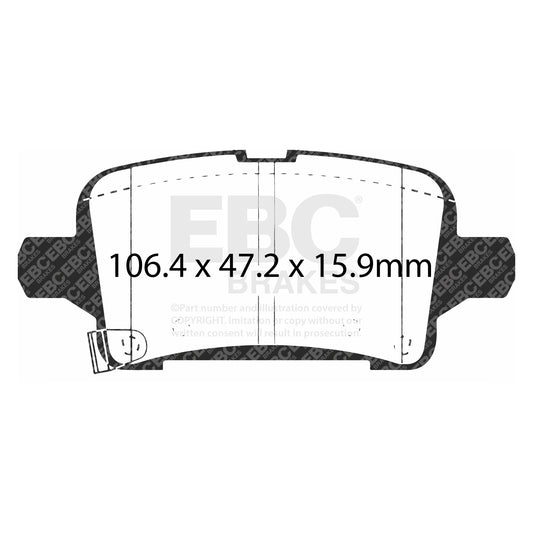 EBC ULTIMAX2 Rear Brake Pad Set Opel Vauxhall 13517693 13517694