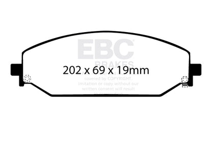 EBC Zestaw klocków hamulcowych YELLOWSTUFF przód Ram Trucks