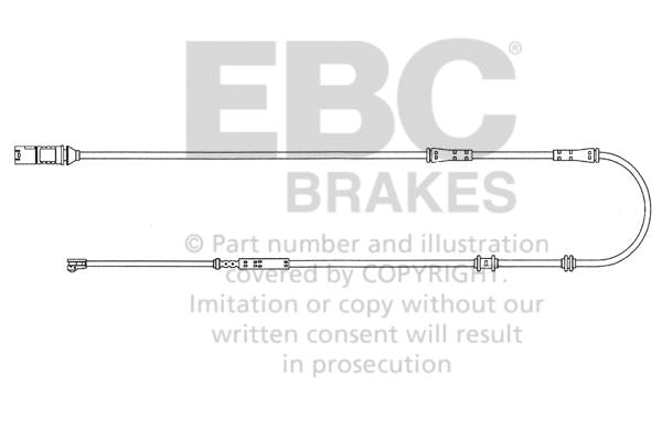 EBC Czujnik zużycia klocków hamulcowych tył BMW 34356791960
