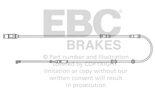 EBC Czujnik zużycia klocków hamulcowych tył BMW 34356791960