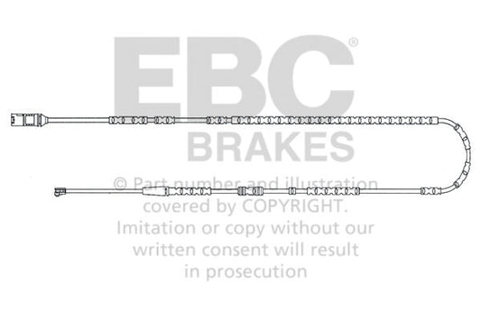 EBC Czujnik zużycia klocków hamulcowych tył BMW 34356792566