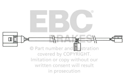 EBC Czujnik zużycia klocków hamulcowych tył Audi Porsche 7L5907637B