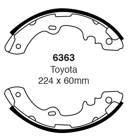 EBC Rear Brake Shoe Set Toyota Commercial
