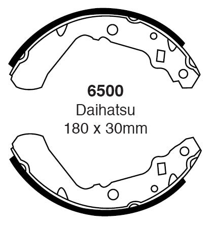 EBC Rear Brake Shoe Set Daihatsu